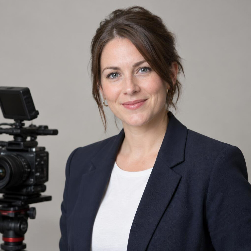Portrait of a British female camera operation trainer